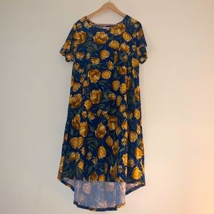 XL lularoe short sleeve high/low dress with breast pocket